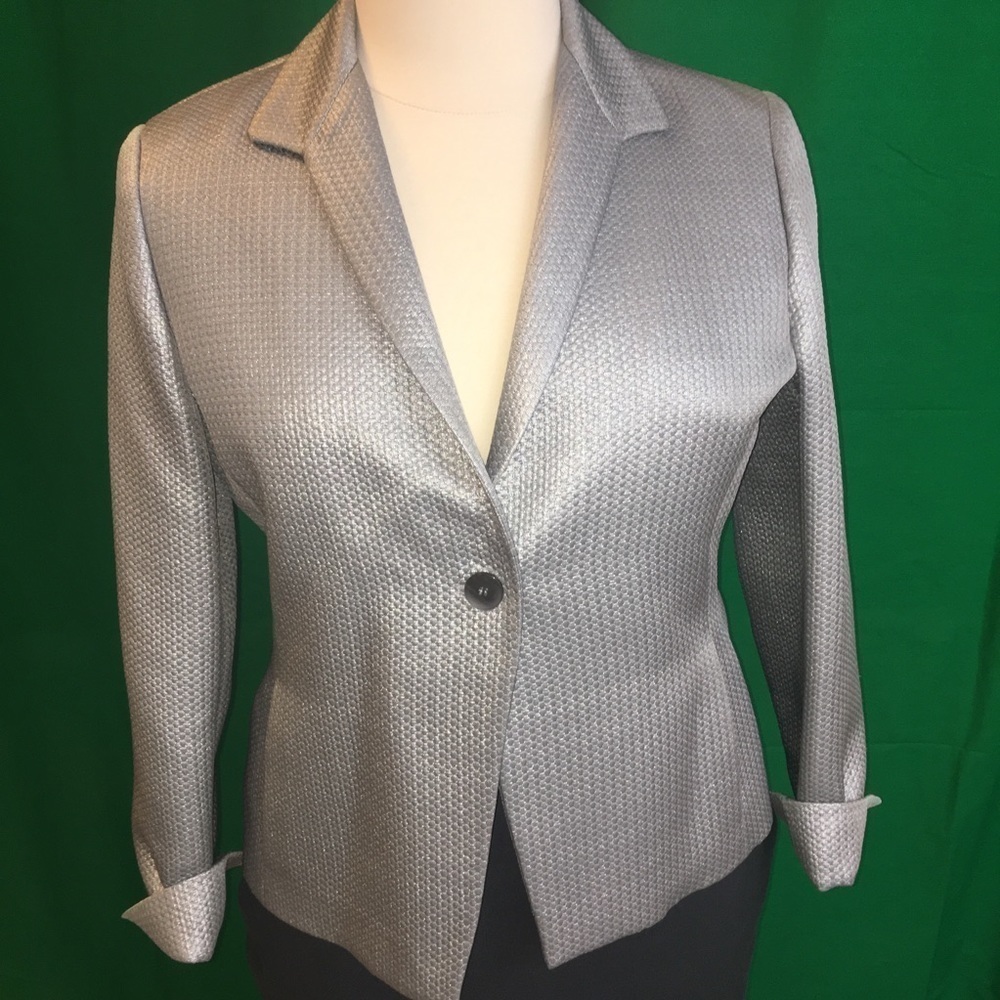 Jones New York Silver/Gray Blazer